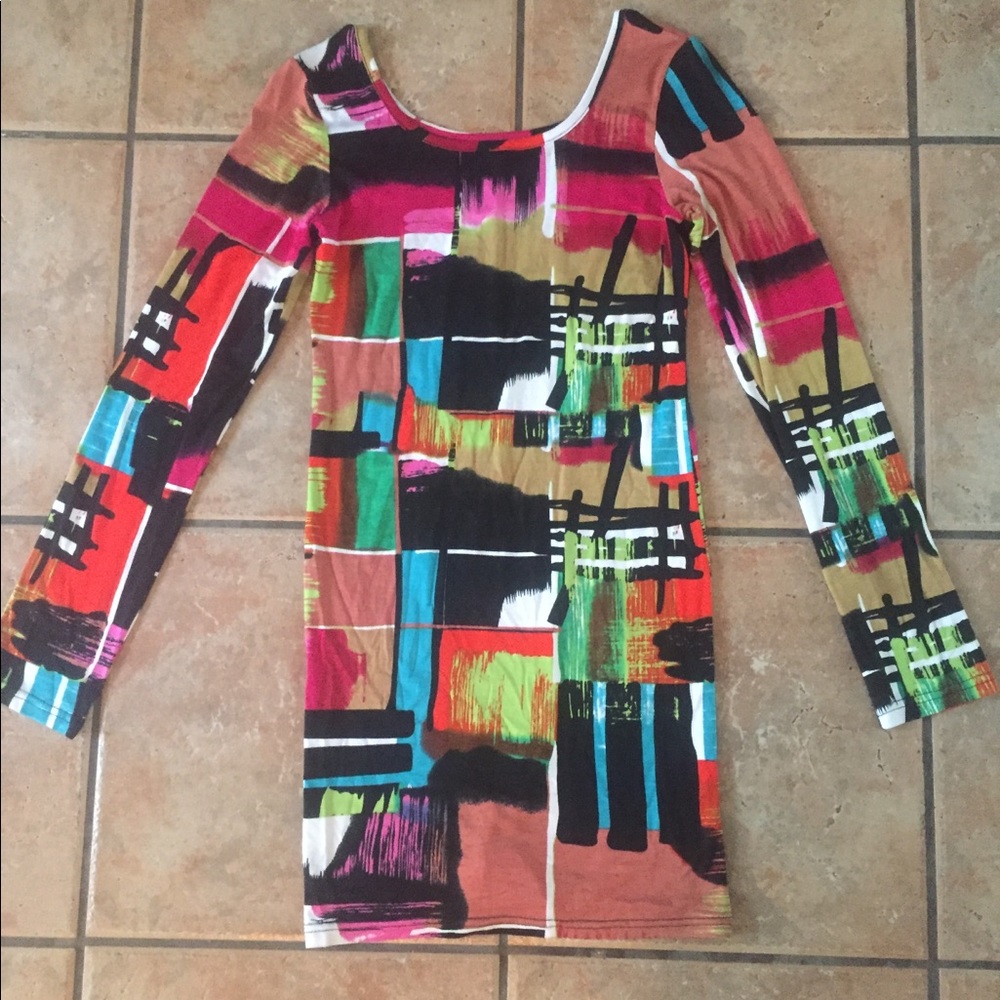 Colorful bodycon dress